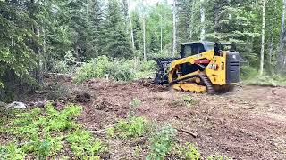 Land Clearing with Skid Steer / Tree and Stump Removal with Grapple