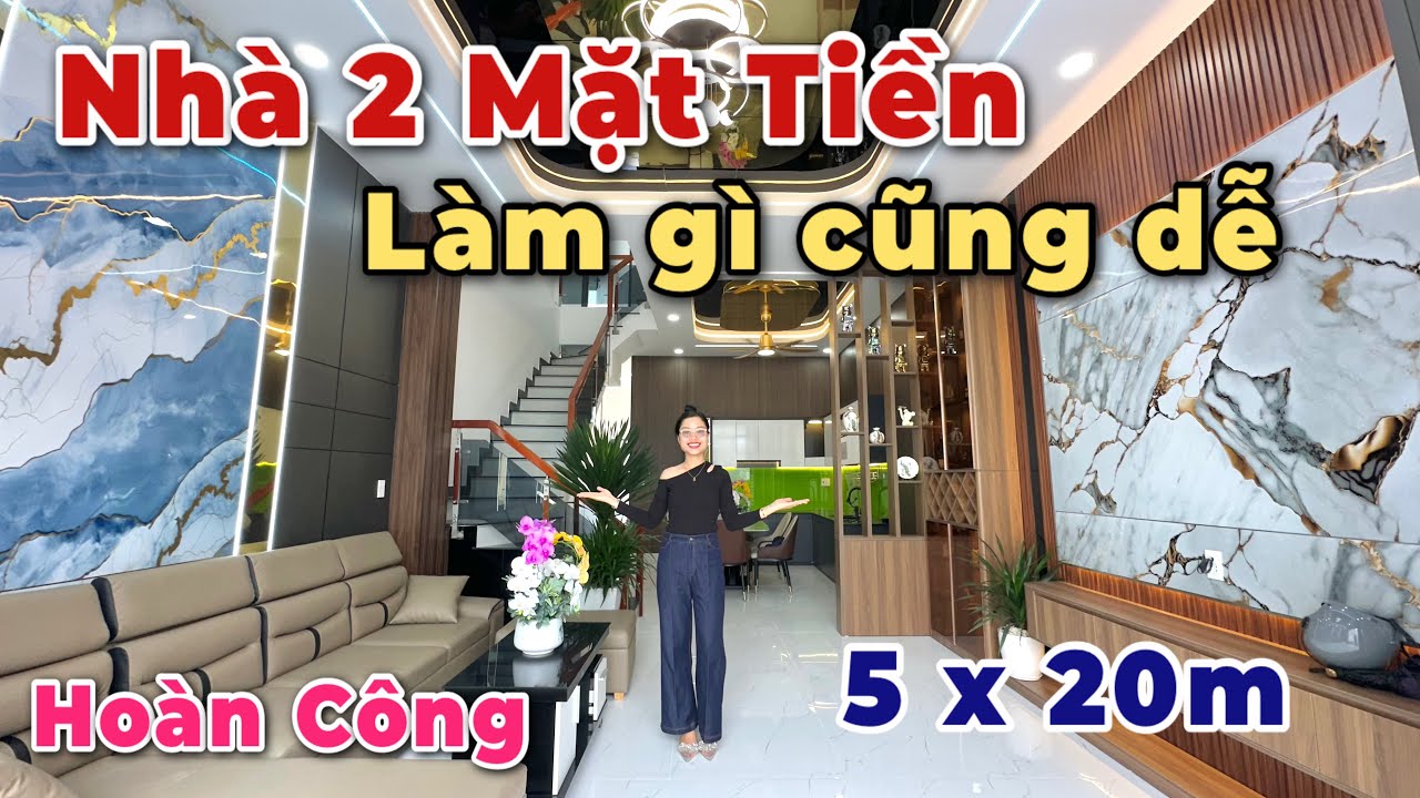 CHỦ NHÀ ĐẮM ĐUỐI VÌ NHÀ XÂY ĐẸP VẪN CHƯA RA ĐƯỢC😢 Bán nhà 2 mặt tiền đã hoàn công gần chợ