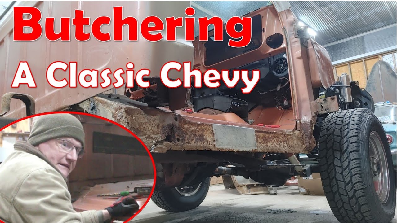 Пикап Chevrolet 1971 года — Шаг 2: Удаление ржавчины, изготовление и сварка ремонтных панелей.