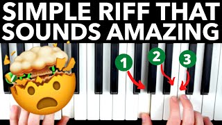 One Simple Piano Riff That Sounds AMAZING 🤯 (for beginners)
