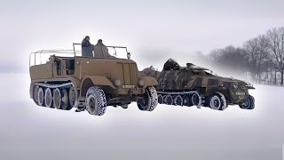 Winter Warfare Rides: SdKfz 251, SdKfz 9 FAMO, HMMWV, M151 Military Vehicles in Snow