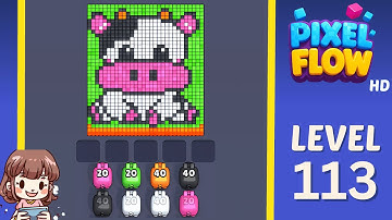 Pixel Flow Level 113 Solution Walkthrough