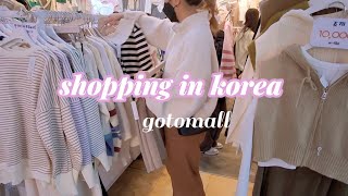 shopping in korea vlog 🇰🇷 fall fashion haul at Gotomall🧸 cute knitwear heaven