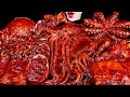 ASMR SPICY SEAFOOD, SPICY ENOKI MUSHROOM, OYSTER, 매운 해물찜, 불닭 팽이버섯 먹방, OCTOPUS, CRAB, 불닭쌈 먹방MUKBANG