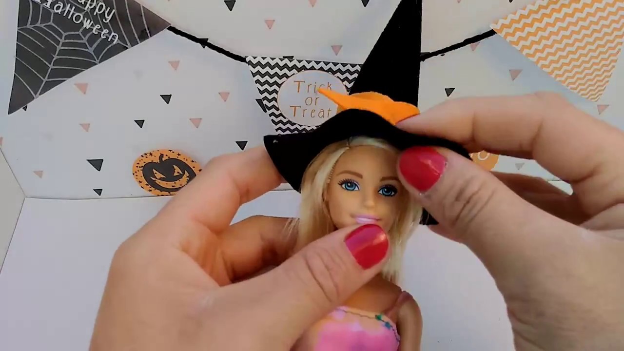 Tuto - DIY Halloween : chapeau de sorcière miniature pour barbie