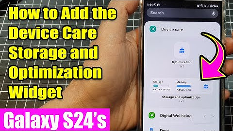 Galaxy S24/S24+/Ultra: How to Add the Device Care Storage and Optimization Widget