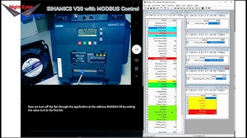 Siemens Sinamics V20 inverter with MODBUS communication for IoT without PLC.