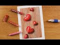 Easy oil pastels 3d HEART drawing for beginners | How to draw lovely Romantic 3d heart