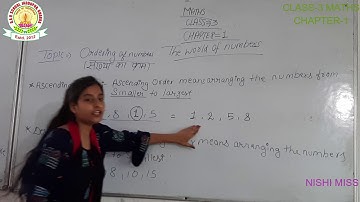 DAV SCHOOL TUTORIAL CLASS 3 MATHS CHAPTER 1 BY NISHI MISS