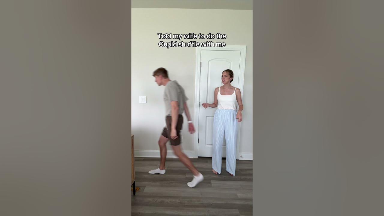 Wife's reaction to my new Cupid Shuffle moves π€£ Wife's reaction to my new Cupid Shuffle moves π€£