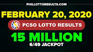 Lotto Result February 20, 2020 (Thursday)