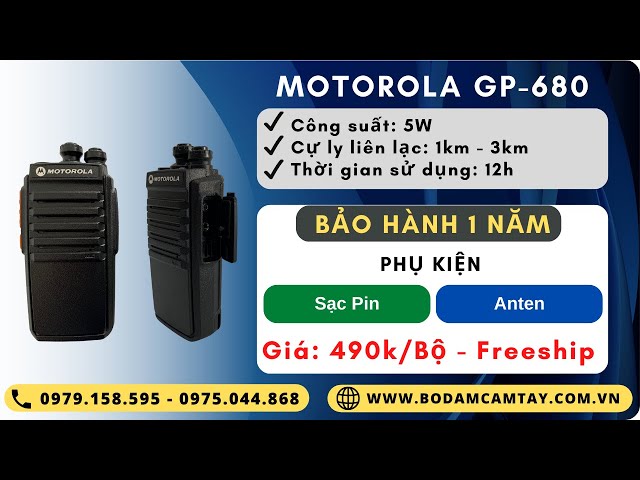 Bộ Đàm Motorola | Bộ Đàm Motorola GP-680 | Bộ Đàm Dùng Cho Quán Karaoke |Bộ Đàm Giá Rẻ Tốt Nhất 2024