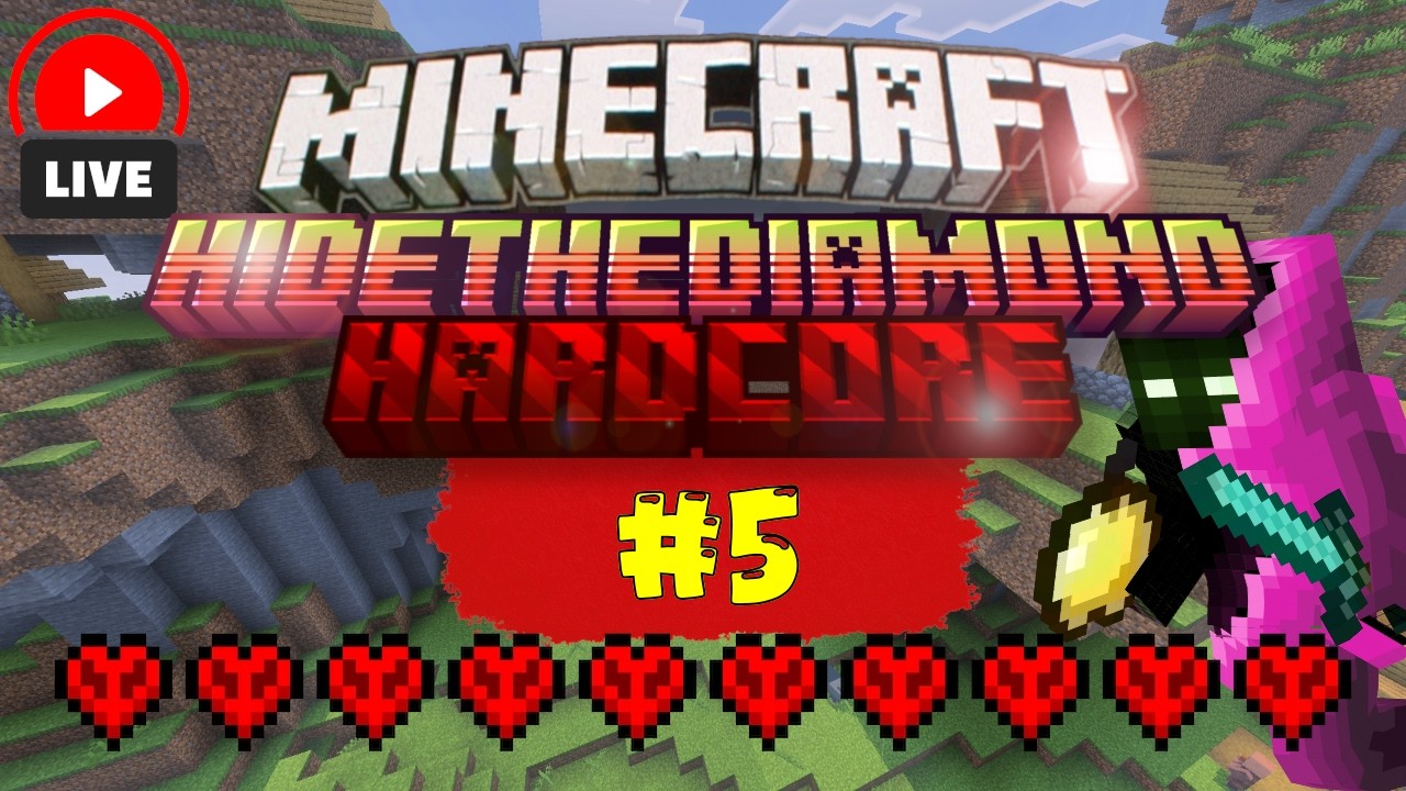 The Search For My FIRST EVER Diamonds in HARDCORE MINECRAFT! #5 - YouTube