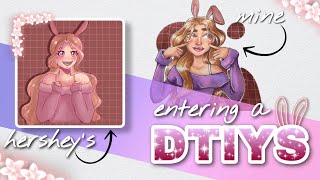 DRAWING A BUNNY GIRL | entering a DTIYS CONTEST! #hershey1kdtiys