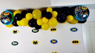 DECORACIÓN CON GLOBOS BATMAN/DECORATION BALLOON BATMAN - YouTube