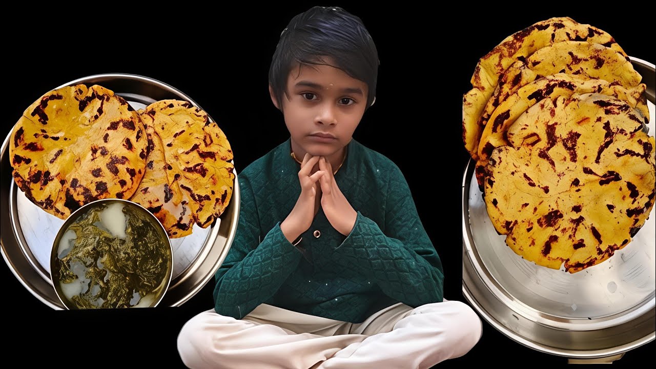 मक्के के रोटी चने का साग बहुत दिनों में बनाया तो बहुत अच्छा लगा