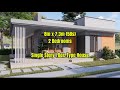 Ultramodern singlestory house design 2022  boxtype home 80m x 73m 58 sqm  2 bedrooms