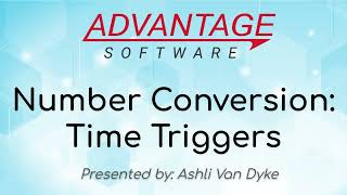 Number Conversion: Time Triggers