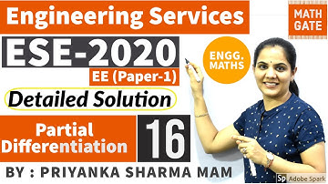 ESE 2020-Prelims I EE branch I Paper-1 I 5 Jan. 2020 I Engineering Maths  I  GATE Maths I