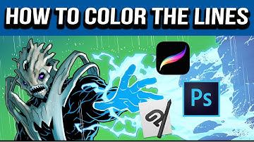 How to color the lines in your line art in CSP, Photoshop, & Procreate