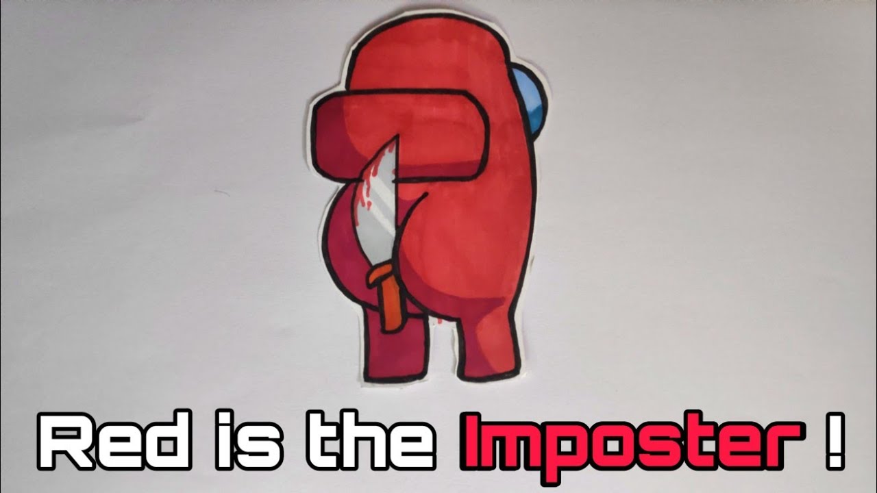 How To Draw Red Imposter Easy Among Us Drawing Youtube