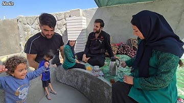 Hamid Continues the Fountain Project 🌿 | Family Lunch with Sajjad’s Family 🍲 | Nomadic Life