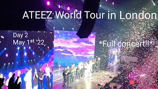 *Full concert!!* ? ATEEZ in London Day 2 ft. Maddox ? May 1ˢᵗ 2022 @ Wembley Arena #ateezinlondon D2