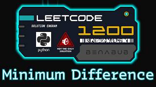 Minimum Absolute Difference — LeetCode #1200 | Python Algorithm Visualization