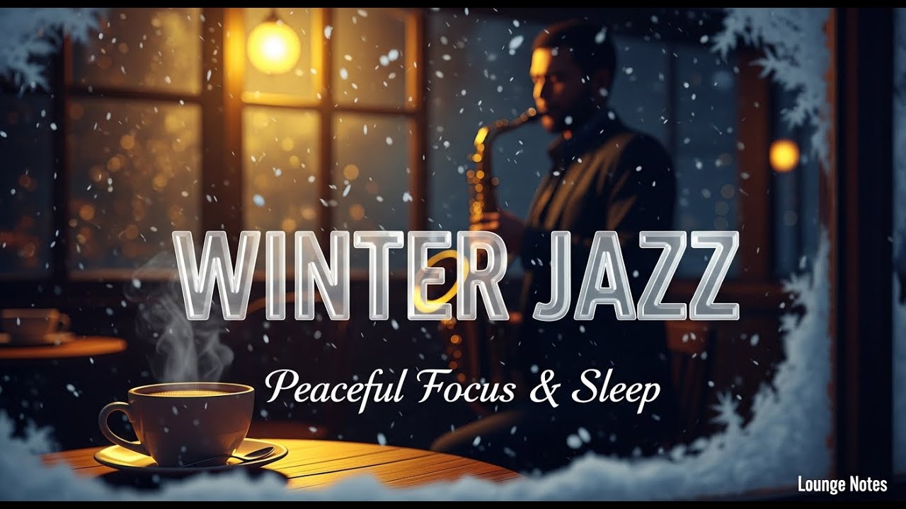 Winter Jazz Cafe ❄️🎶 4K Ambience | Deep Focus Study & Peaceful Sleep Relaxation