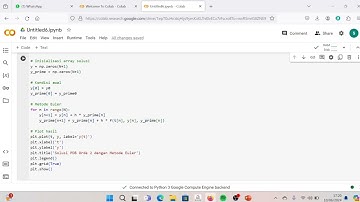 Implementasi Persamaan Diferensial Biasa Orde 2 dengan Metode Euler Menggunakan Phyton