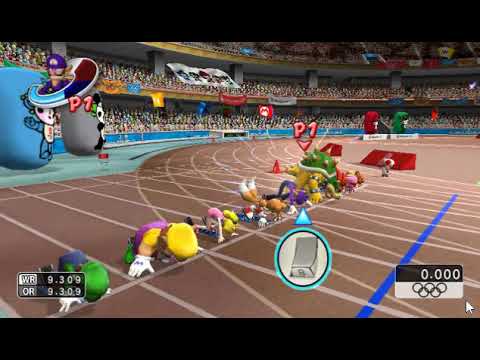 Mario Sonic At The Olympic Games 100m Waluigi