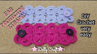 How To Crochet Face Mask Ear Guard #Adopter #Protector #Strap #tutorial #Band [Subtitles Available]
