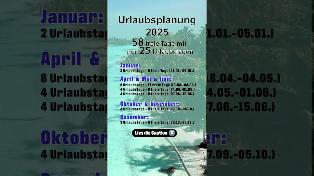 ✨ Planst du deinen Urlaub für 2025?