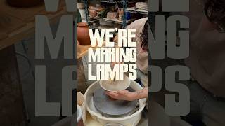 Move over mugs, we’re making lamps! #ceramic #pottery #lamp #handmade