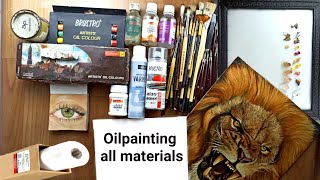 Oil painting all materials | Everything you need to start oil painting | all oil art supplies