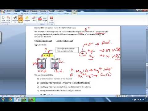 How To Calculate Standard Cell Potential (EMF)