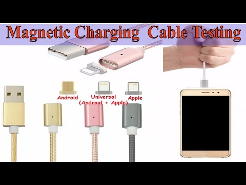 Magnetic Charging cable Testing for android and iphone 2.4A Fast Charger USB Magnetic charger