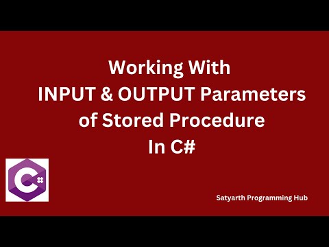 INPUT OUTPUT Parameters of Stored Procedure in C# 🔥🔥