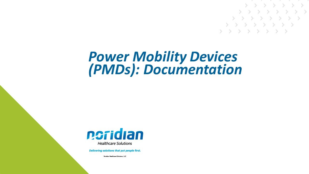 Power Mobility Devices (PMDs) Documentation YouTube