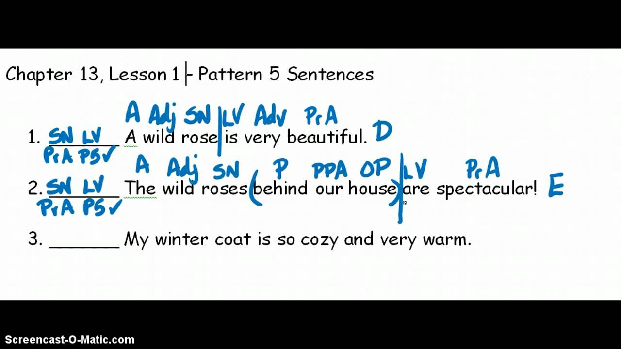 pattern-five-sentences-youtube