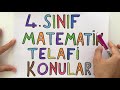 4. Sınıf Matematik (2. DÖNEM TELAFİ KONULARI)/5. Sınıfa Tam Hazırız : )