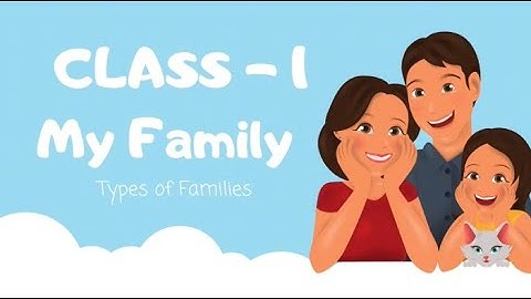 MY FAMILY EVS NCERT CLASS-1