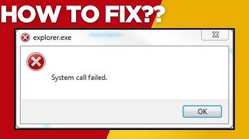 Fix explorer.exe System Call Failed Error In Windows