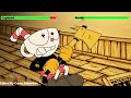 Cuphead vs. Bendy with healthbars