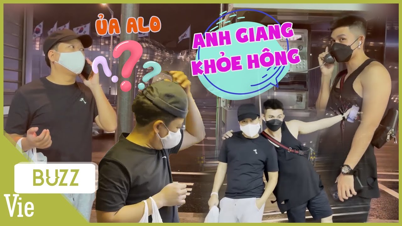 Giang Ca và Thỏ Trắng Jun Phạm tranh thủ "diễn sâu" trong lúc dạo chơi ngắm xứ sở kim chi về đêm