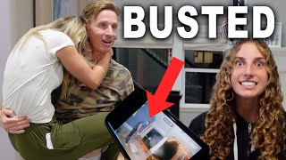 CAUGHT ON SECURITY CAMERA! April is Scared!  Exchange Student Reacts to Mystery Visitor