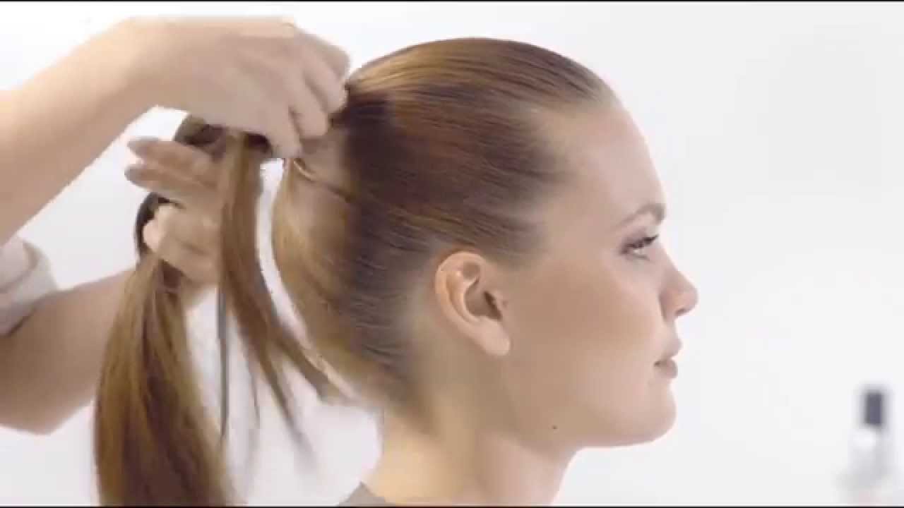 Прическа гладкий хвост