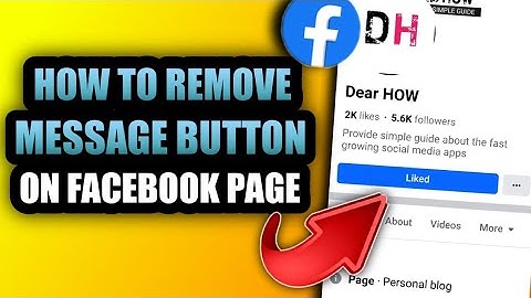 HOW TO REMOVE MESSAGE BUTTON ON FACEBOOK PAGE