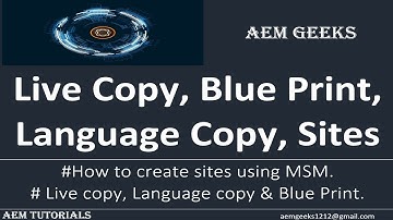 Tut #7 |  Live copy, Language copy, Blueprint and Sites in aem