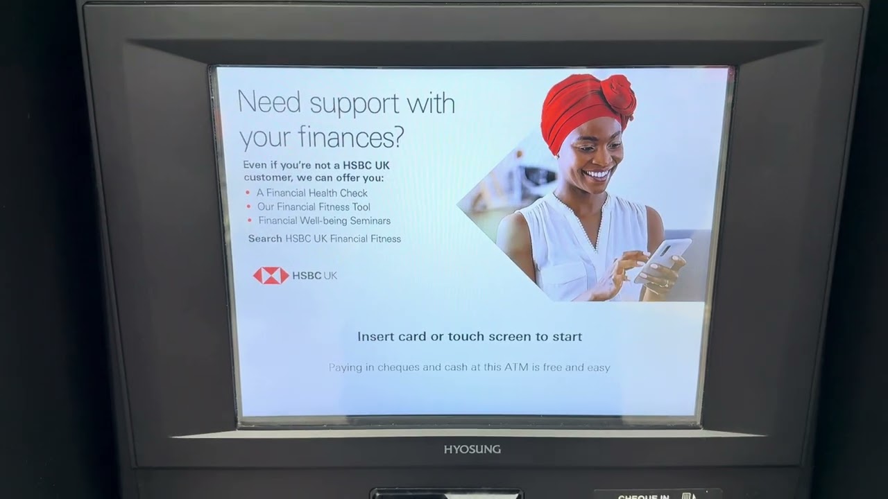 Как внести наличные в банкомате HSBC